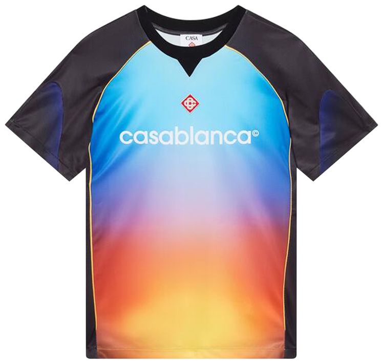 

Топ Casablanca Printed Football Top 'Gradient', синий