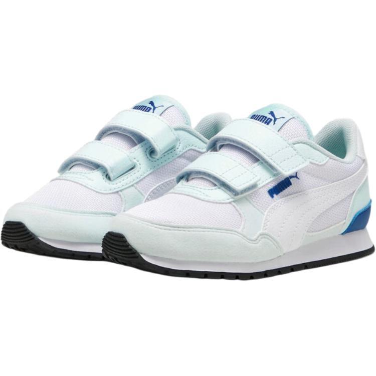 PUMA St Runner низкие детские кроссовки White/Light Blue/Blue Glaze для детей 3-7 лет — фото 4