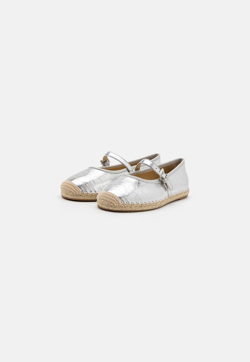 Балетки с ремешком на щиколотке LYNN BALLET MICHAEL Michael Kors, серебряный — фото 4