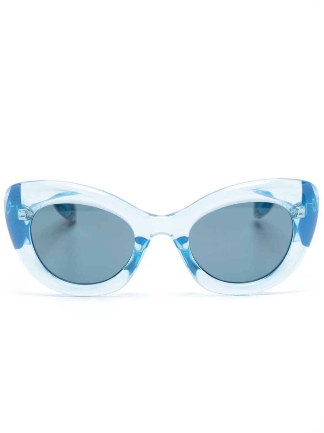 

Alexander McQueen Eyewear солнцезащитные очки The Curve в оправе 'кошачий глаз', синий