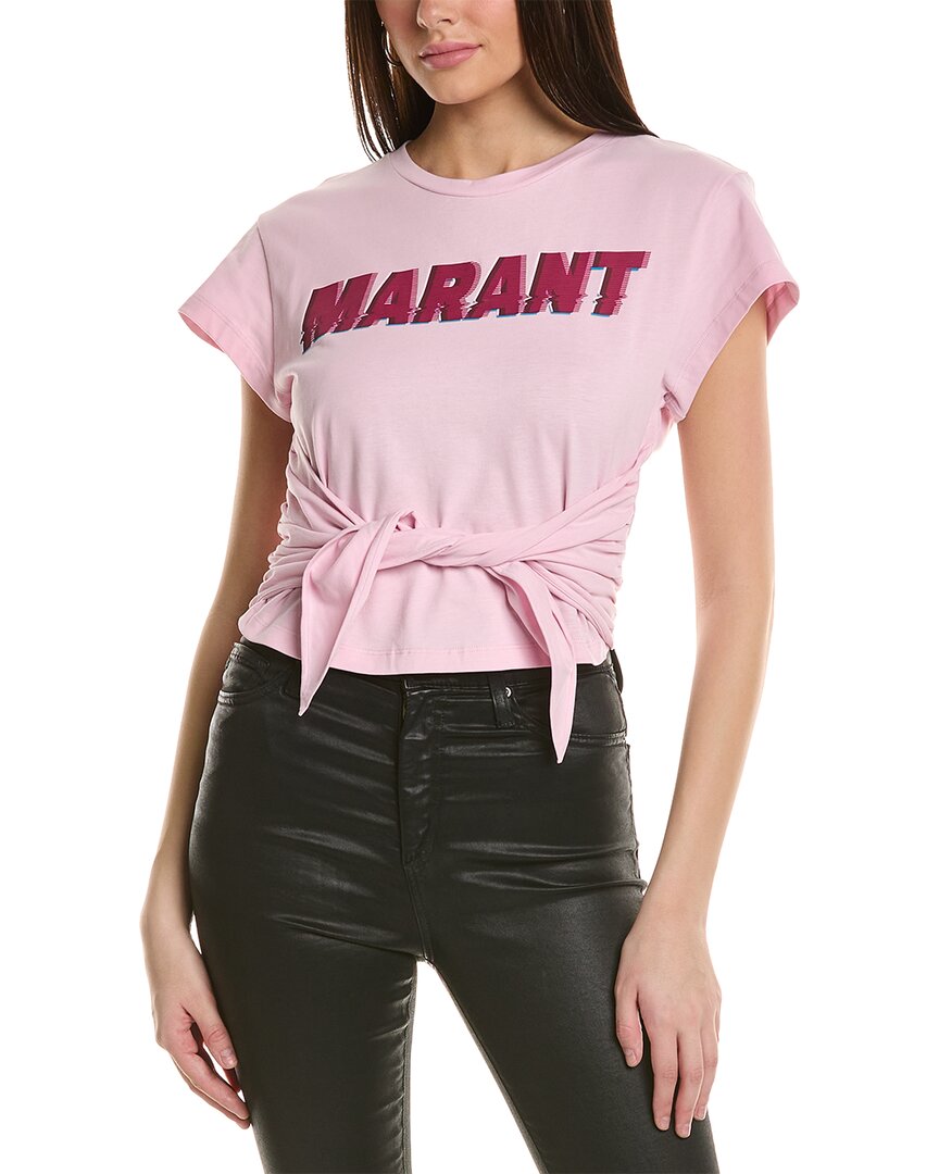 

Топ с завязками и логотипом Isabel Marant Etoile Isabel Marant Étoile, розовый