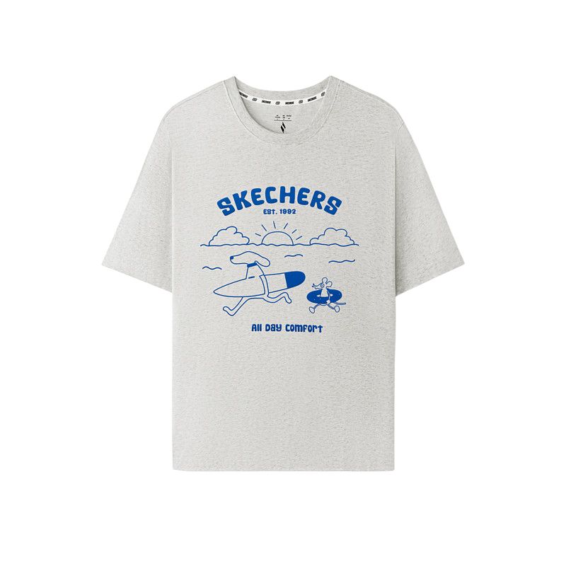 

Футболка GODRI Quick Dry Unisex Skechers, светло-heather серый/0248