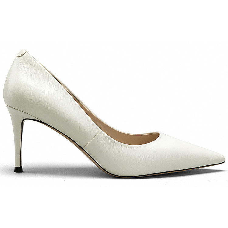 NINE WEST Стройные каблуки с острым носом на шпильке 7,5 см женские молочно-белые (овчина), цвет Milk White (Sheepskin) — фото 3
