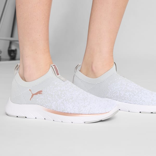 Женские туфли без застежек Softride Remi Slip-On Knit Puma, серый — фото 2