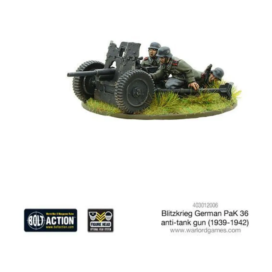 

Немецкая противотанковая пушка Pak 36 «Блицкриг», Bolt Action - German - Blitzkrieg (28mm)