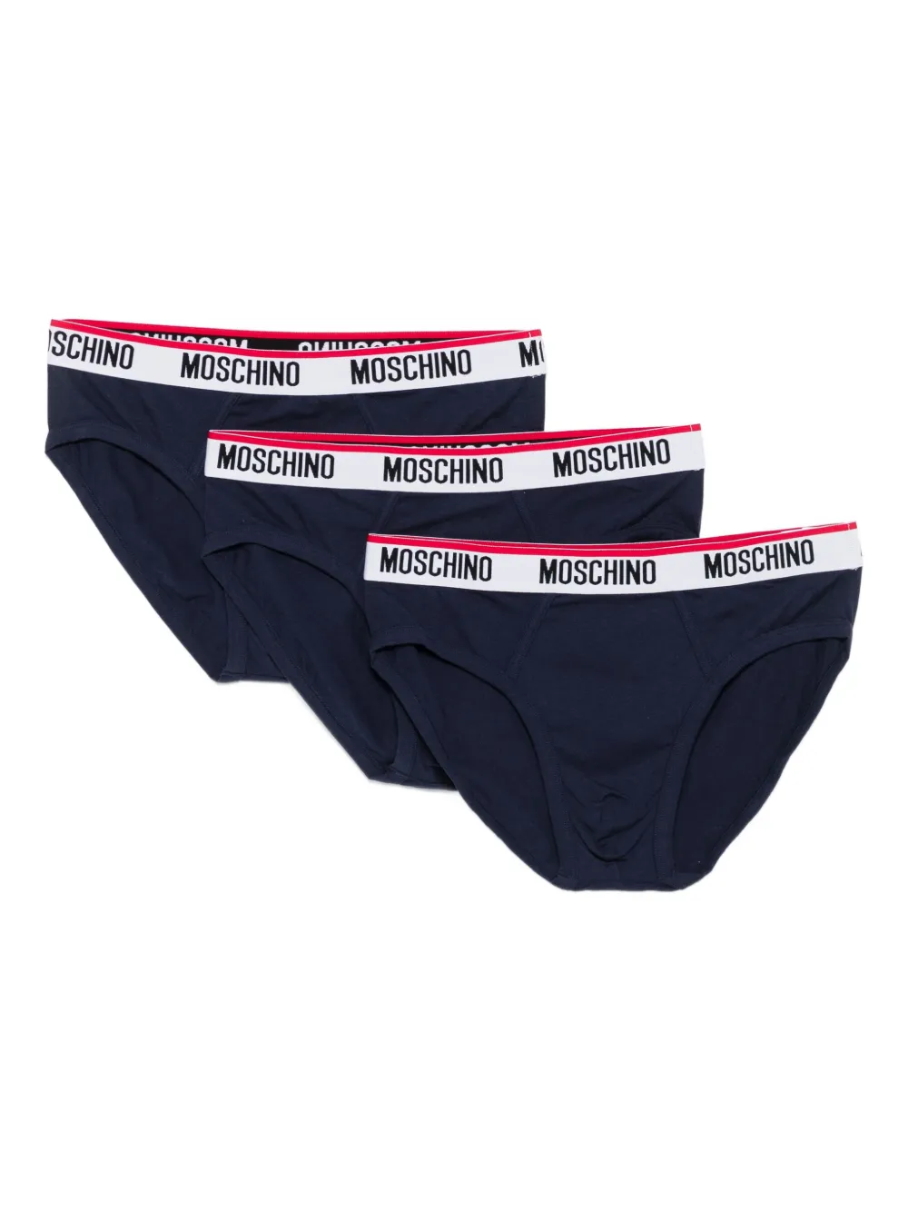 

Упаковка трусов с логотипом (три штуки) Moschino, синий