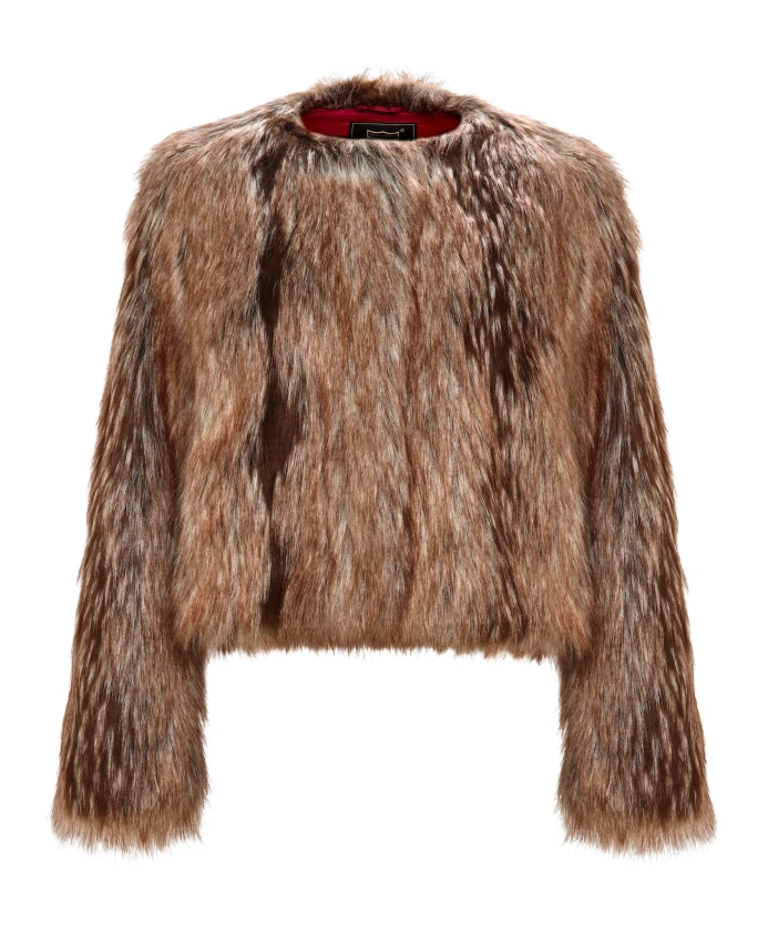 

Куртка из искусственного меха Cesare Gaspari, коричневый