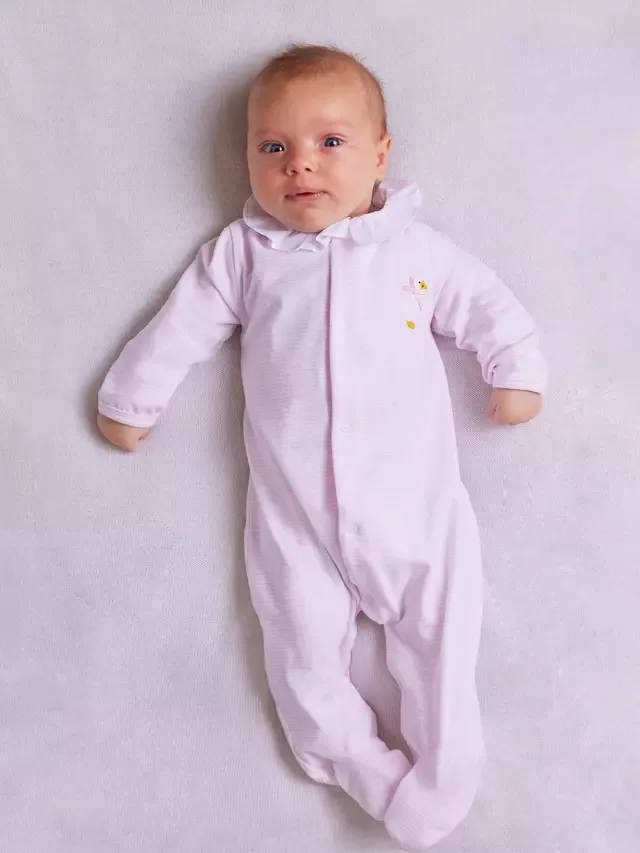 Детский боди Lapinou Baby Jemma из органического хлопка с аппликацией, выполненный из хлопковой ткани Trotters — фото 3