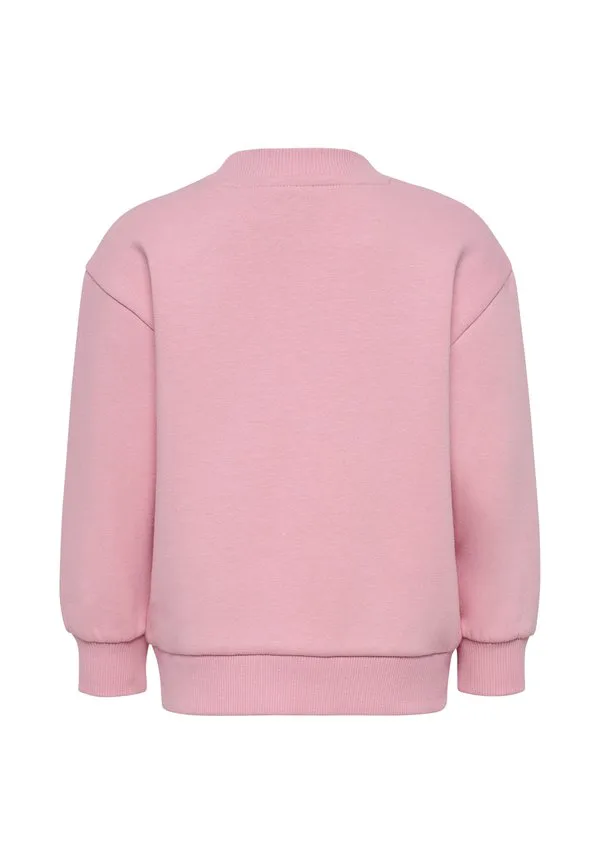 Мини-Толстовка свободного кроя с круглым вырезом и изображением пчелы. Hummel, Pink Nectar — фото 2