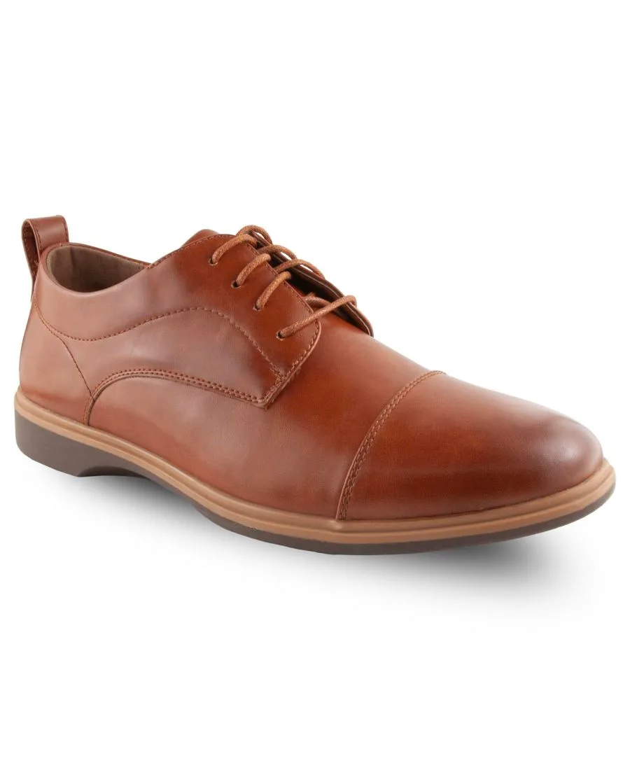 Мужские классические оксфорды Sienna Comfort с закругленным носком DEER STAGS, Cognac
