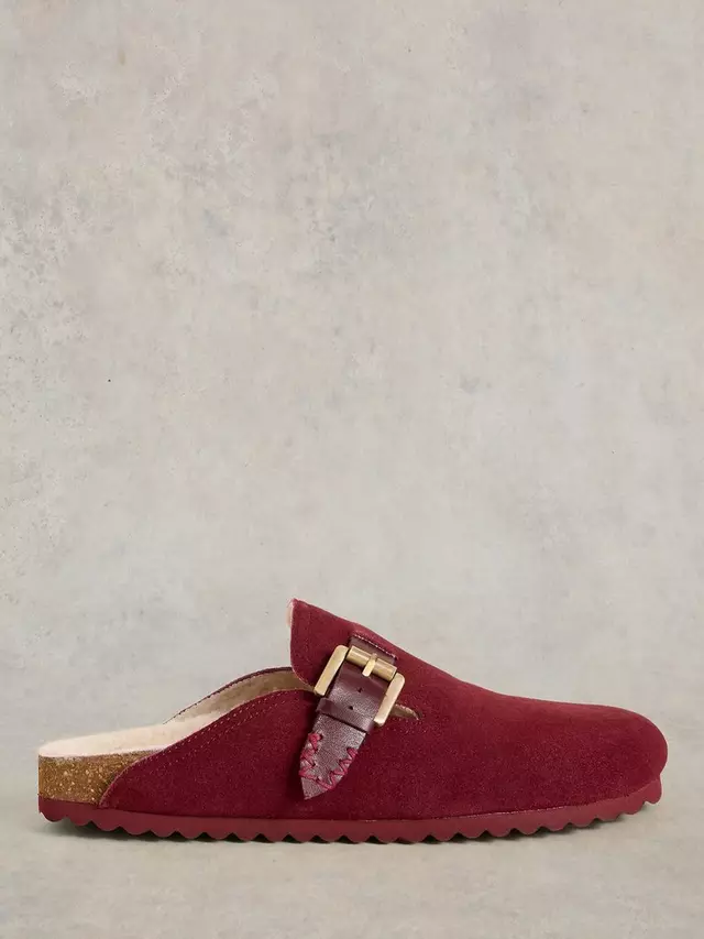 

Тапочки White Stuff Myrtle Suede Mule, цвет deep red