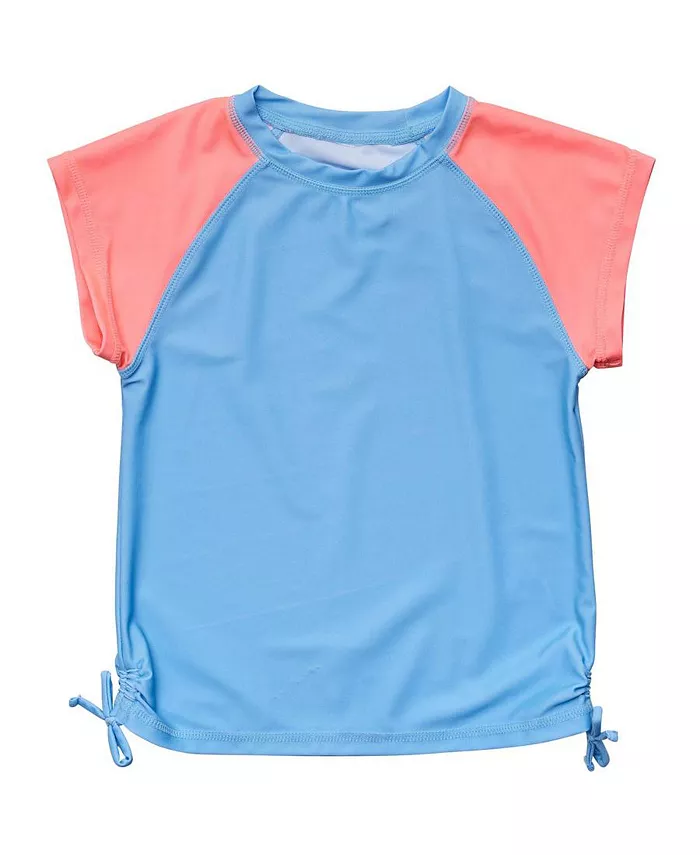 

Детская футболка с коротким рукавом Cornflower Peach для девочек Snapper Rock, синий