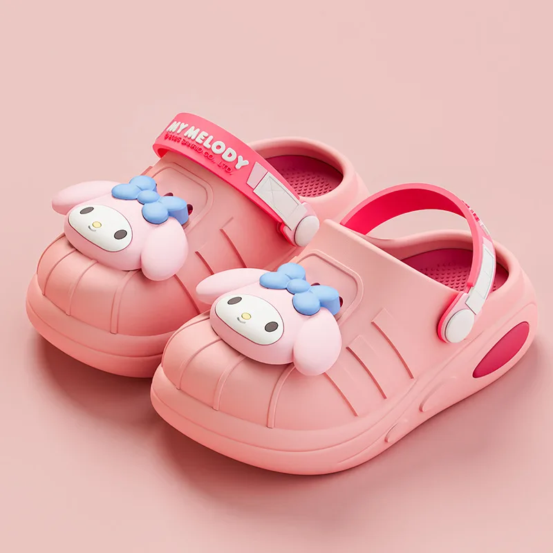 Детские домашние тапочки из ЭВА с мультяшным принтом Sanrio, розовый-Hello Kitty — фото 4