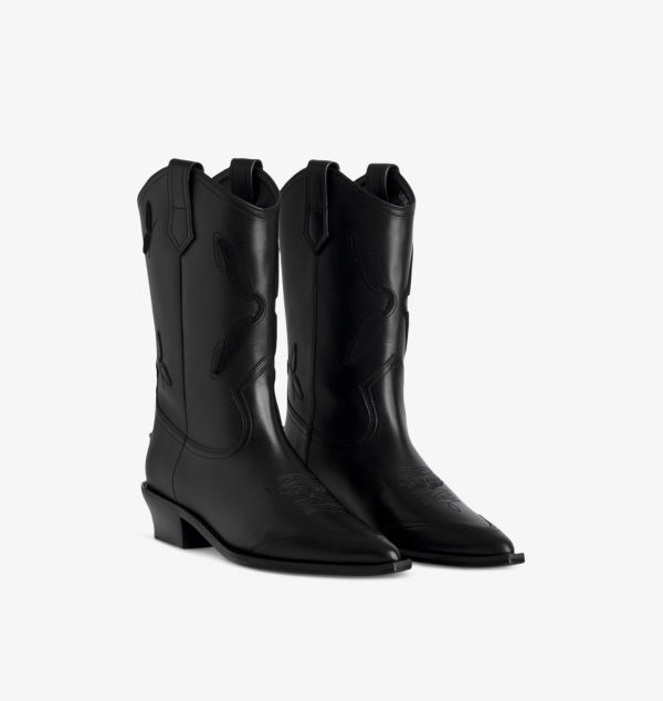 Ботильоны Cara Western из кожи Zadig&Voltaire, черный — фото 2