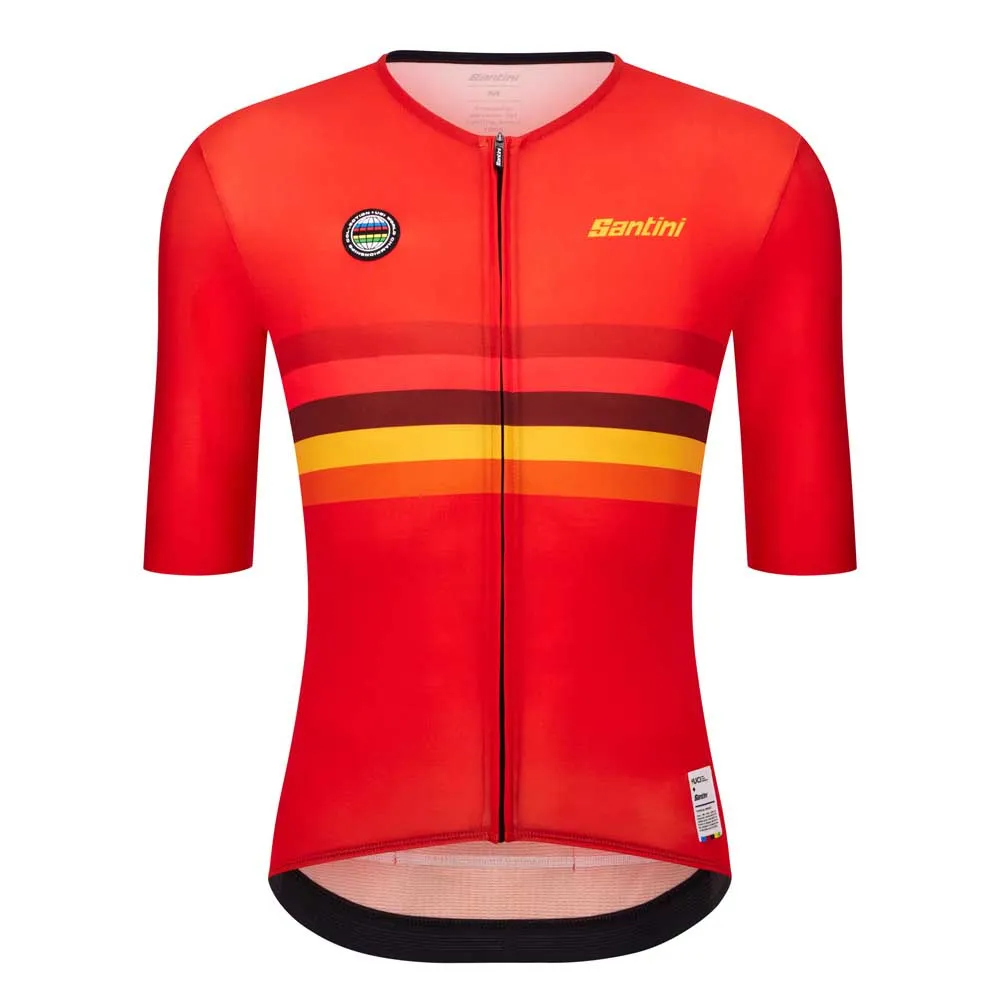 

Джерси Santini UCI World Champion Spain 2025 short sleeve, красный