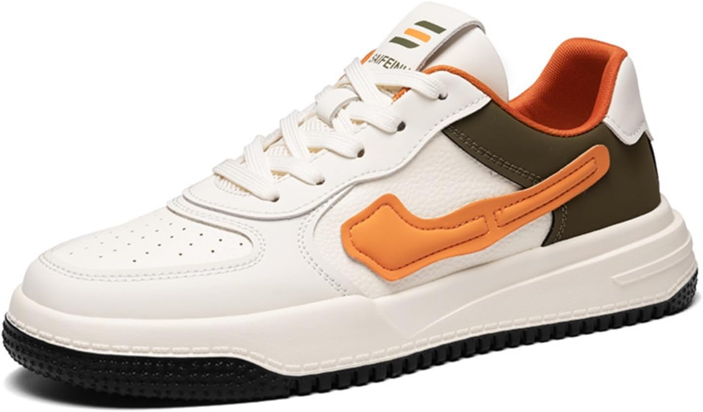 

Мужские кроссовки с низким верхом и комбинированными цветами, модная повседневная обувь - стильные для уличного спорта, встреч с друзьями и ежедневных поездок Aokisx, оранжевый