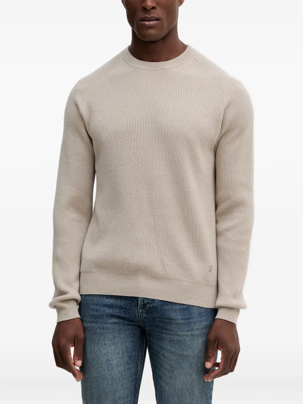 

Свитер в рубчик Liu Jo, бежевый