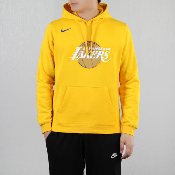 Толстовка Nike NBA City Edition Logo Los Angeles Lakers Amarillo Yellow, желтый — фото 4