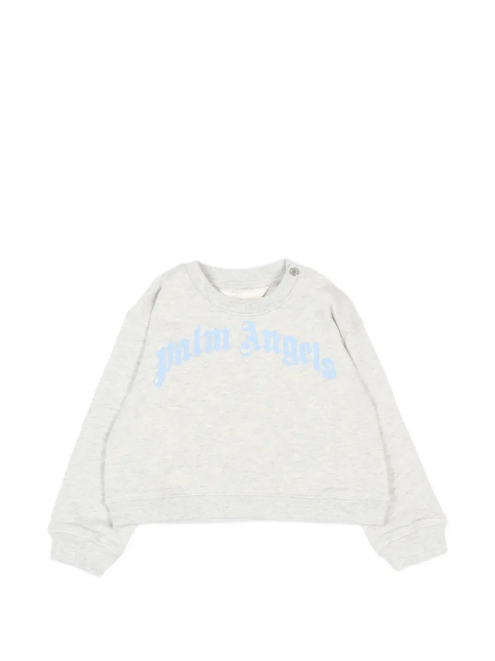 Толстовка с круглым вырезом и логотипом Palm Angels Kids, серый