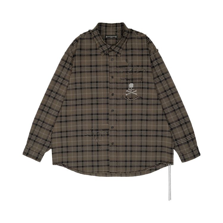 

Рубашка Mastermind World Reversible Raw Edge Plaid Shirt, Grey Plaid