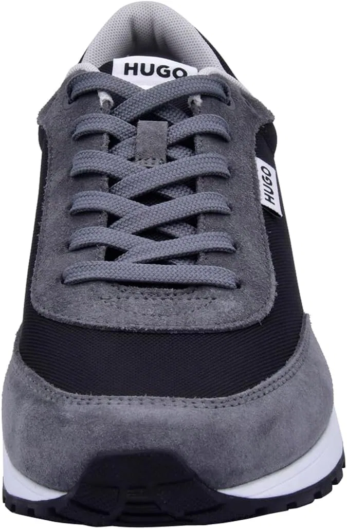 Мужские беговые кроссовки HUGO Icelin Mix Material, Moon Grey Charcoal Black — фото 2