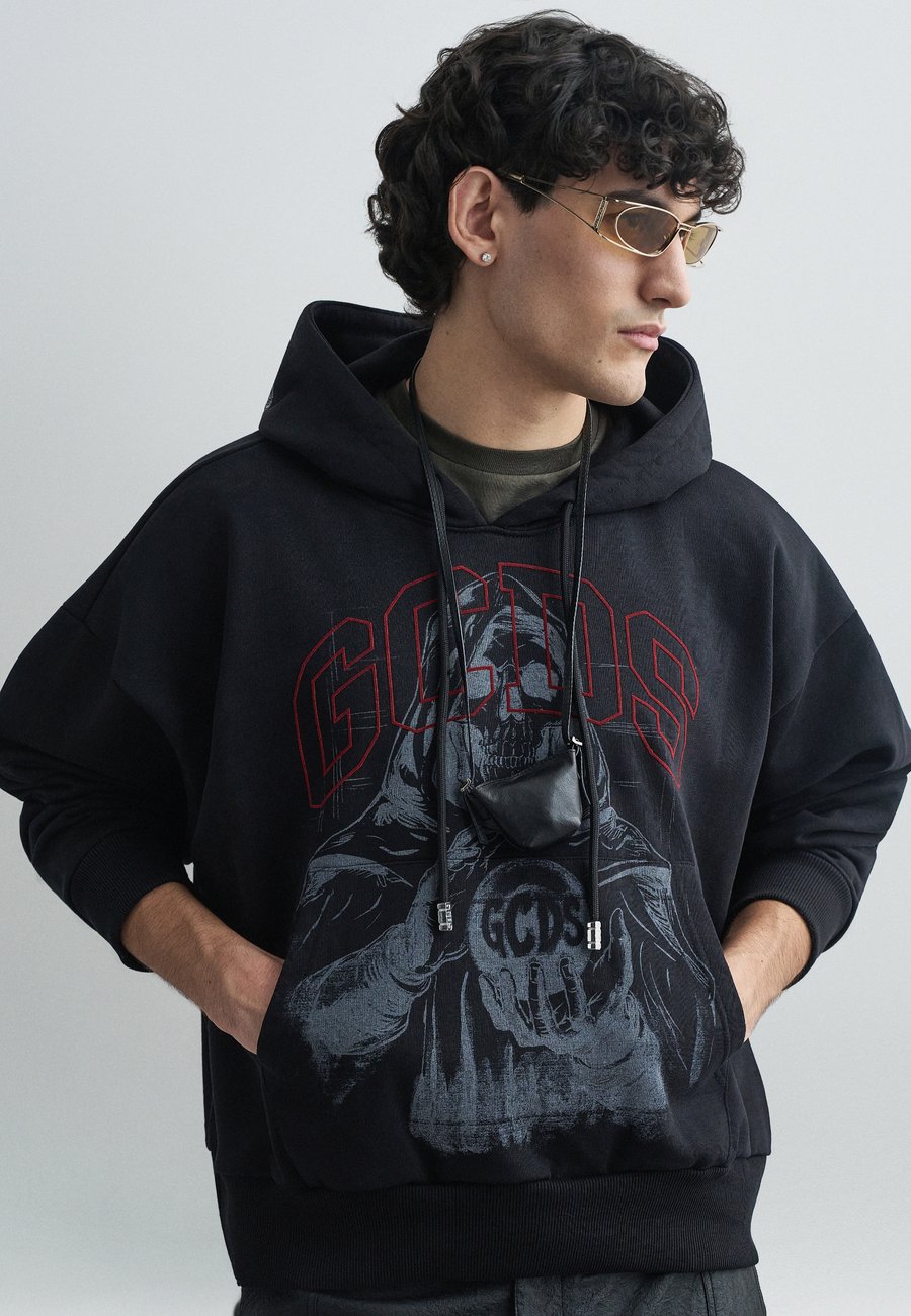

Толстовка GCDS GOTHIC PRINTED HOODIE, Black