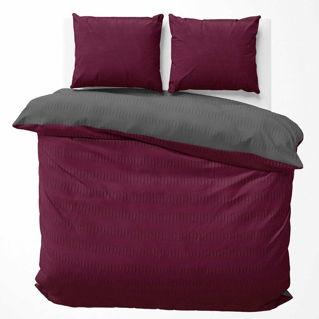 

Постельное белье из хлопка 200х220 см Бордо антрацит двусторонний двусторонний пододеяльник из микрофибры 3 предмета Visaggio