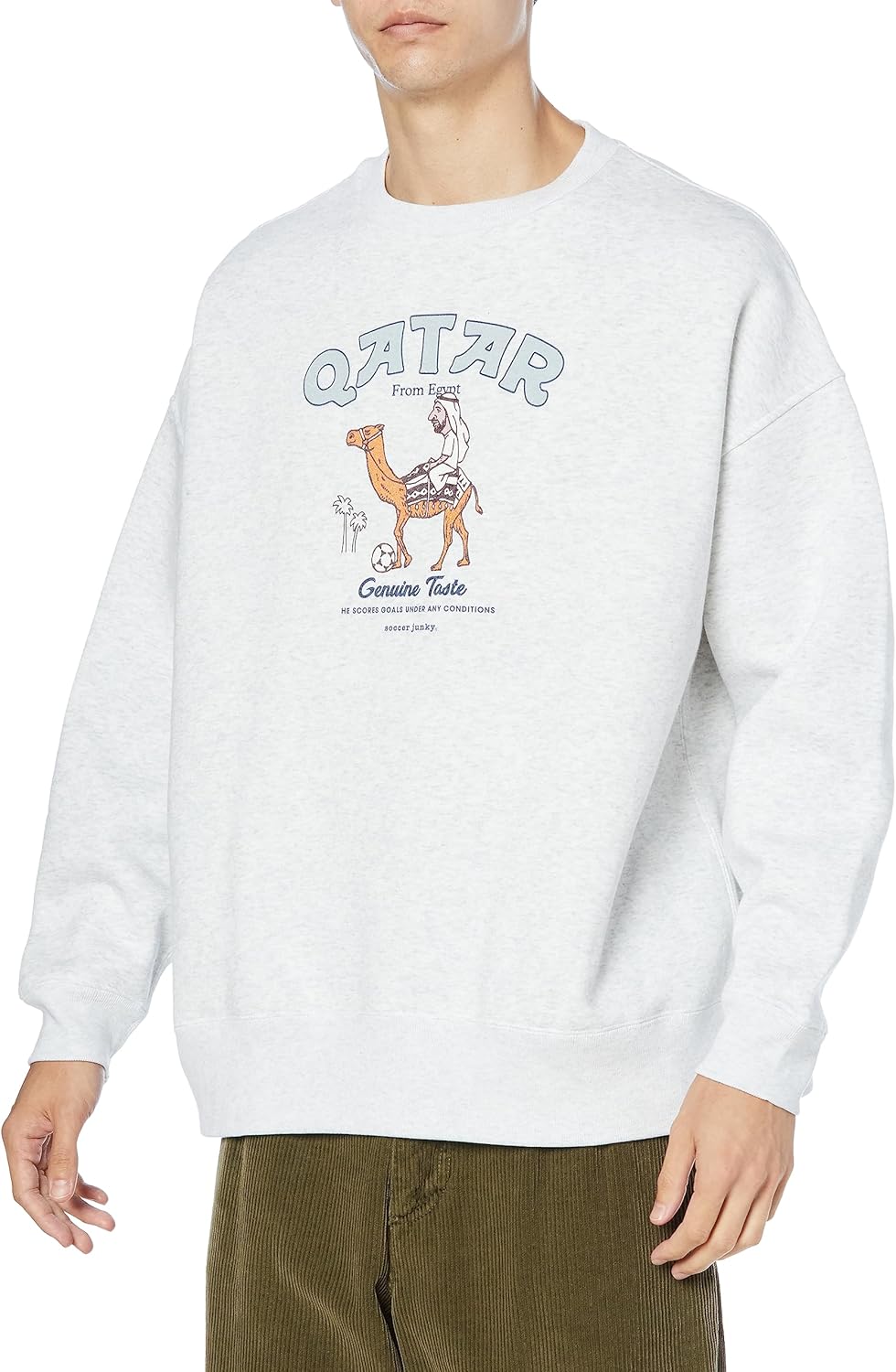 

Толстовка Soccer Junkie свободного кроя с круглым вырезом Soccer Junky, меланжевый серый