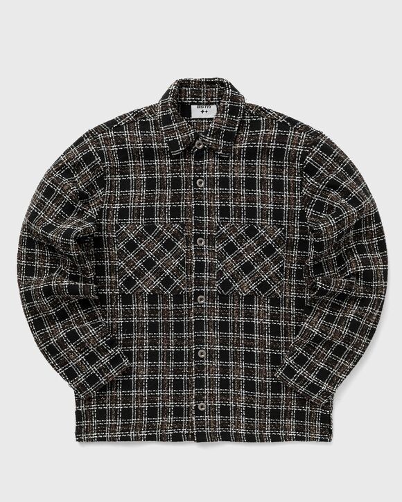 

Рубашка Bstn Brand Bouclé Plaid Shirt, черный