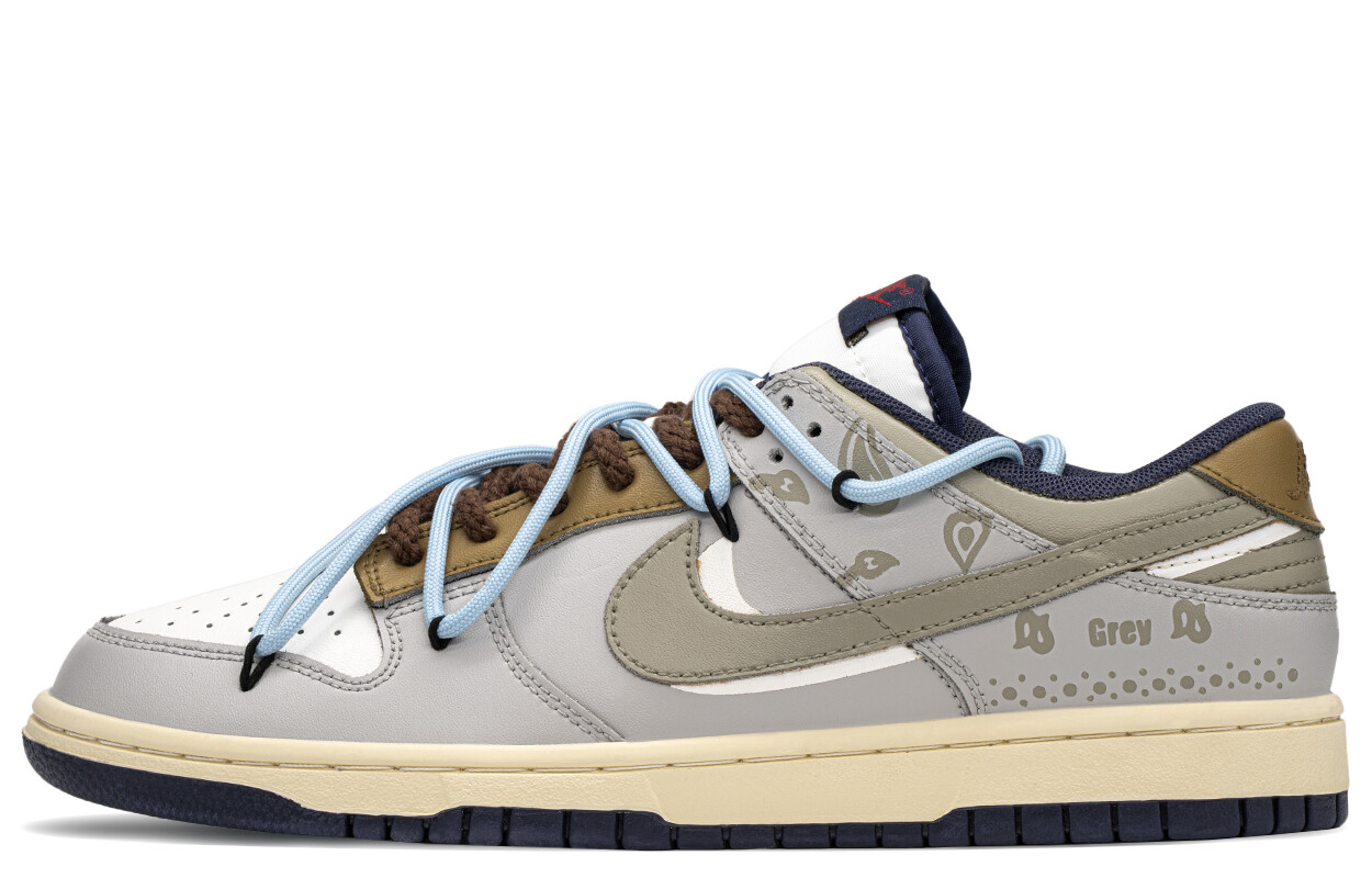 

Кроссовки Nike Dunk Skateboarding Shoes Men Low-top Gray/Brown, коричневый
