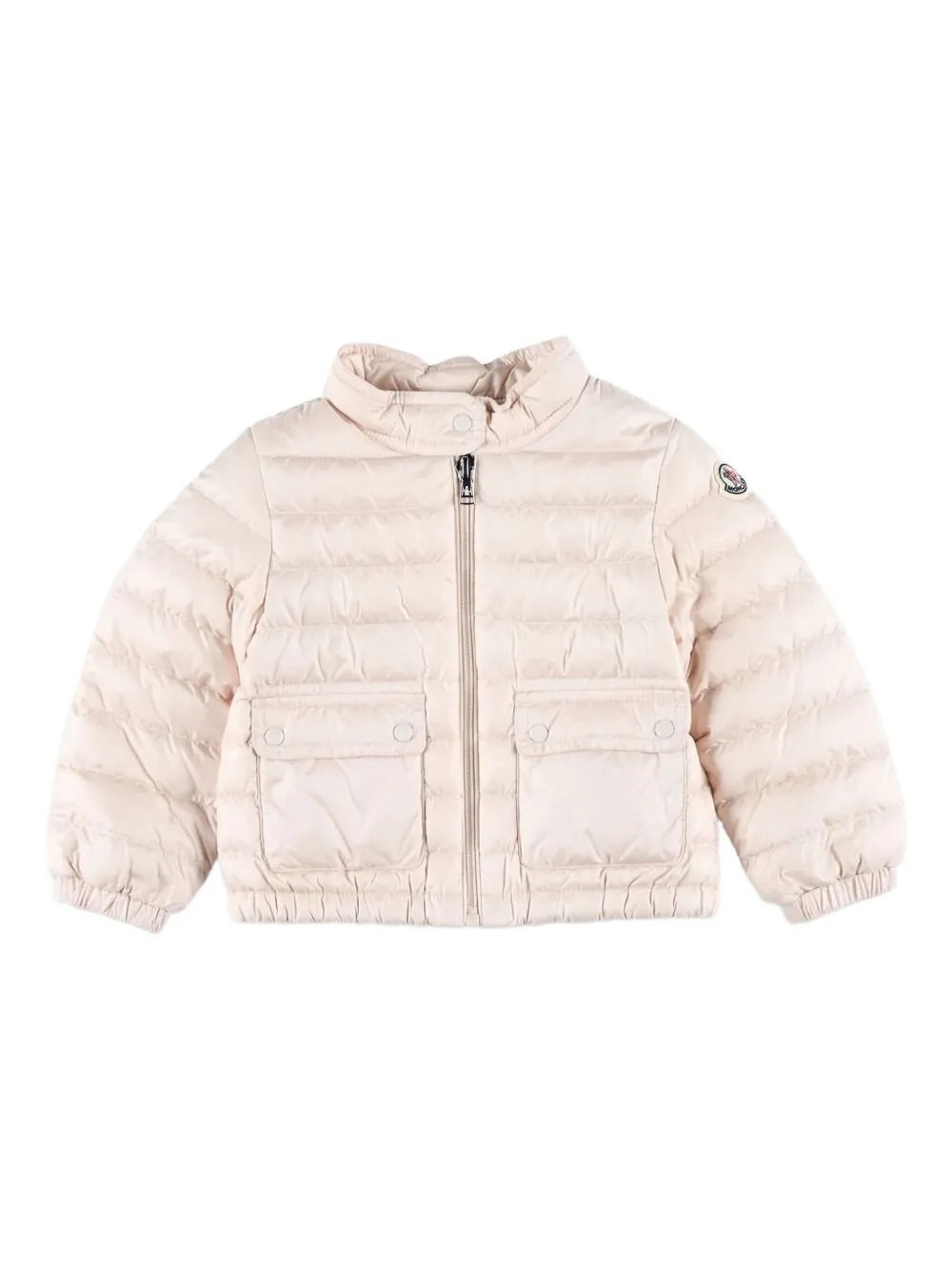 

Пуховик с воротником-стойкой Moncler Enfant, розовый