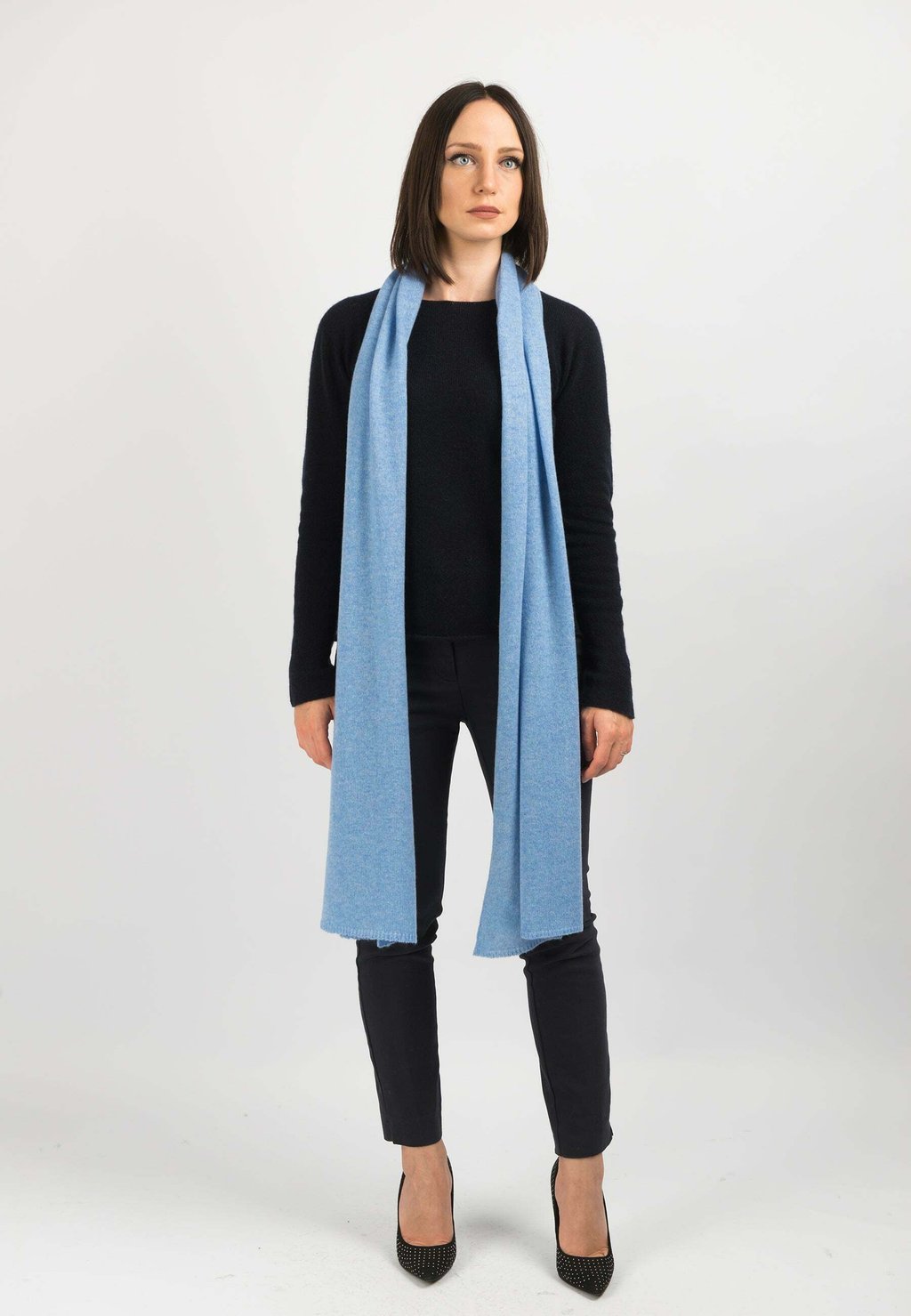 

Шарф Dalle Piane Cashmere, светло-голубой