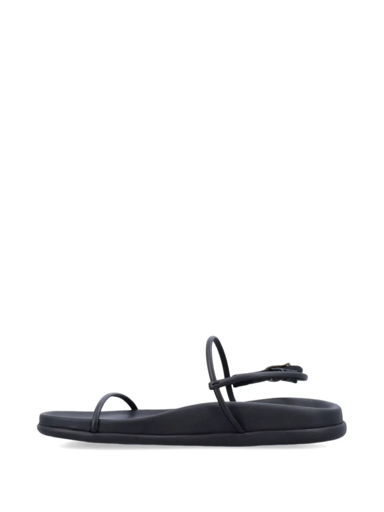 Сандалии на плоской подошве с ремешками Semystra Ancient Greek Sandals, черный — фото 4