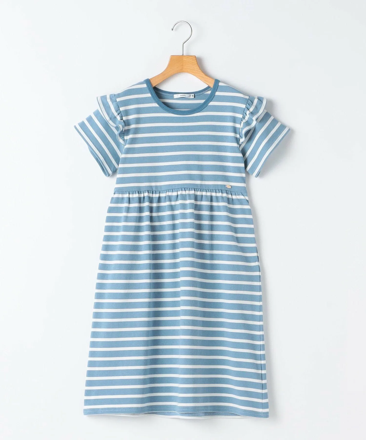 Детское платье SHIPS: 140–150 см / Платье с оборками по краю SHIPS KIDS, Light blue