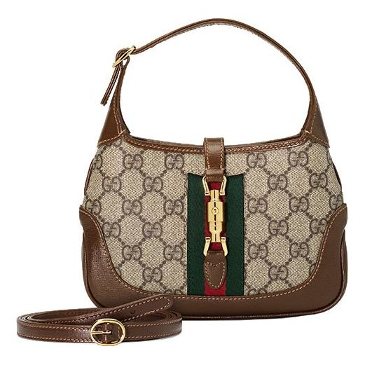 

Сумка jackie 1961 seriesgg canvas clutch single shoulder bag mini brown monogram Gucci, коричневый