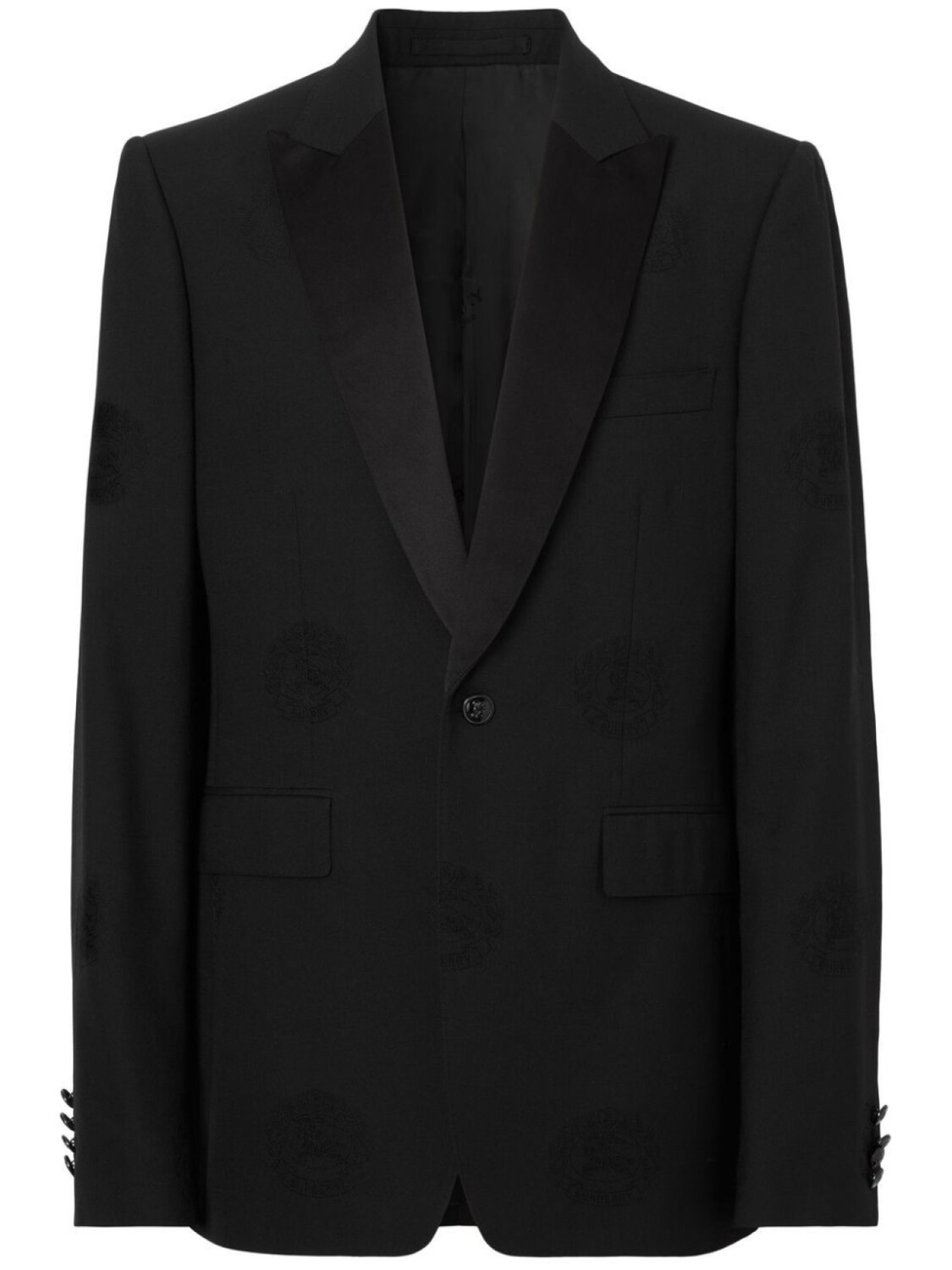 

Burberry Oak Leaf Crest jacquard tuxedo jacket, черный