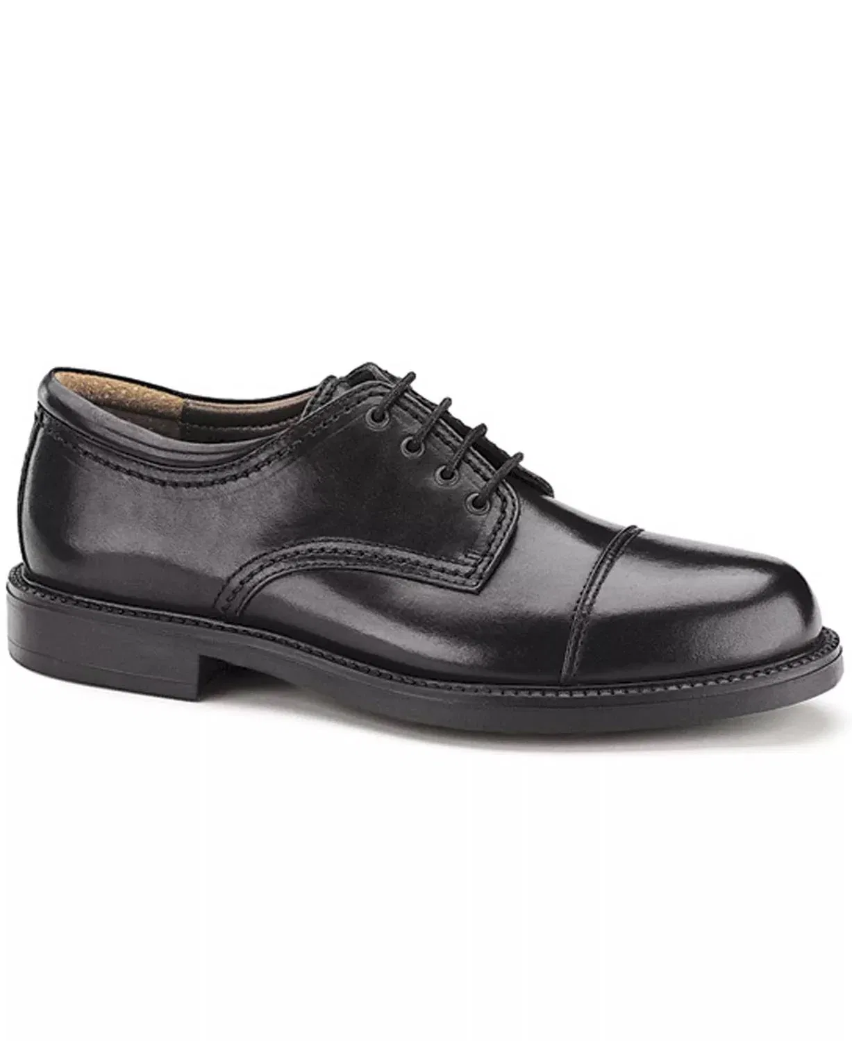 Dockers Мужские кожаные повседневные туфли-оксфорды Gordon с перфорированным носком, черные — фото 3