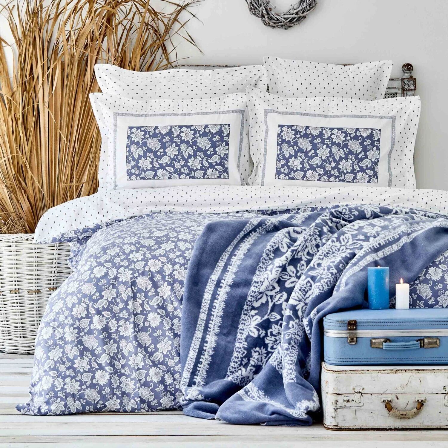 

Karaca Home Celerina Blue, Комплект постельного белья из 100 % хлопка