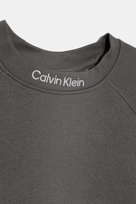 Детская хлопковая толстовка Calvin Klein Jeans, серый — фото 3