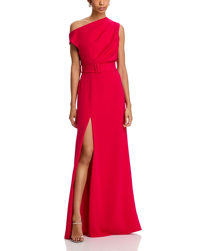 

Каприна Асимметричное платье с поясом и открытыми плечами Black Halo, розовый