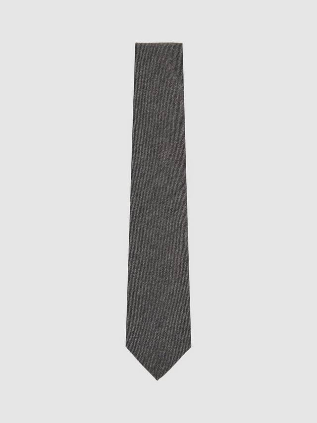 

Галстук Donato из смеси шерсти и шелка с текстурой Reiss, Charcoal