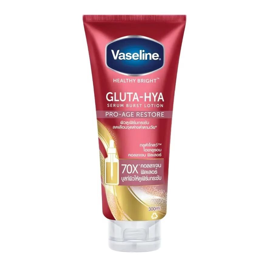 

Vaseline Healthy Bright Gluta-Hya Serum Burst Lotion Pro-Age Restore 300 мл, Red