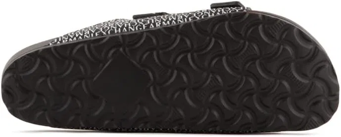 Сандалии Armani Exchange Herren с логотипом по всей поверхности, Black Optic White — фото 4