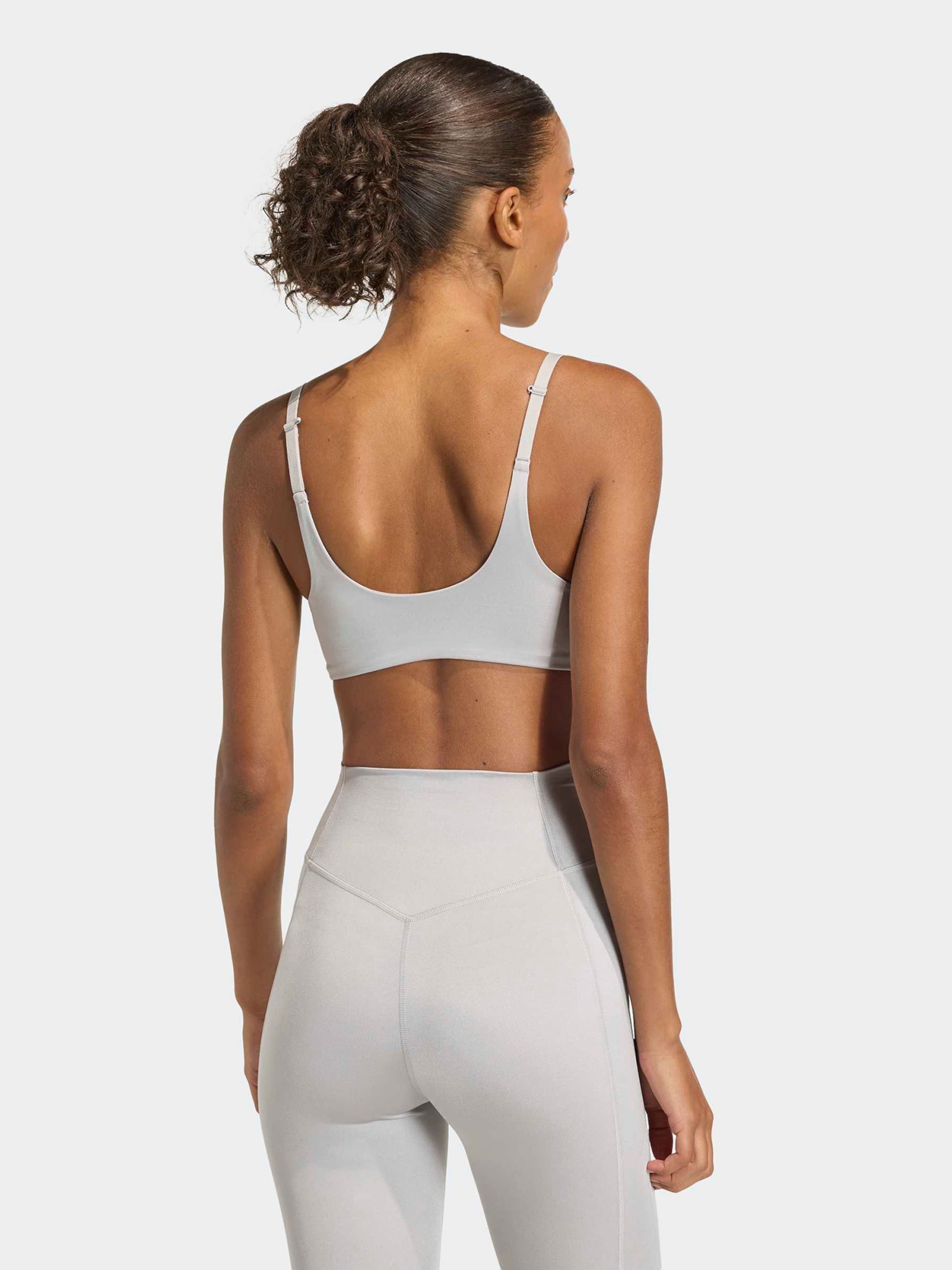 Adidas Performance Спортивный бюстгальтер-бралетт 'Optime Essentials' в сером цвете — фото 3