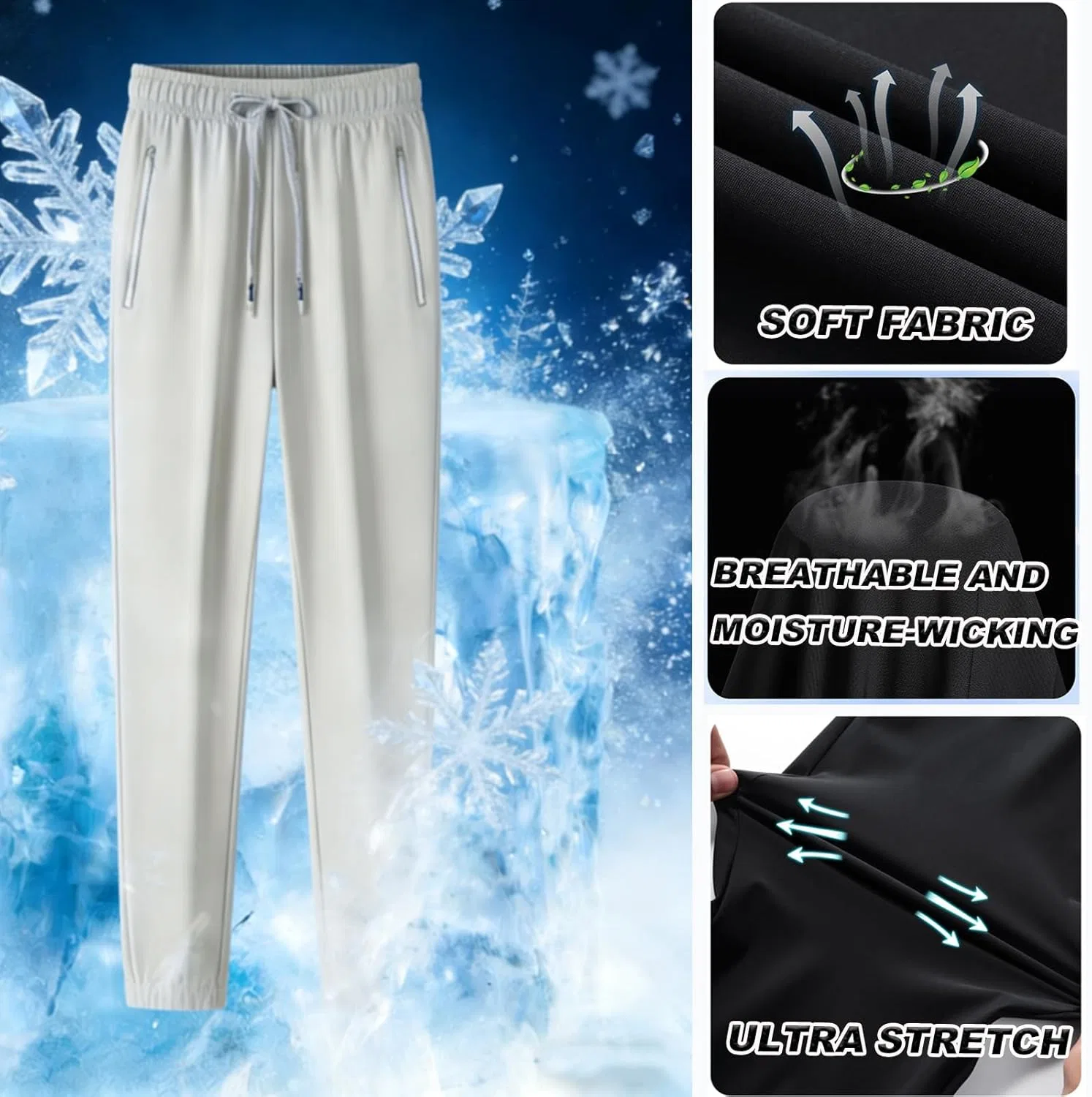 Эластичные спортивные брюки для женщин, легкий пояс, быстросохнущие, дышащие, удобные брюки для лета — фото 2