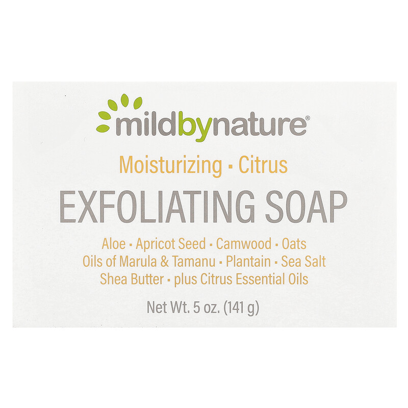 

Mild By Nature, отшелушивающее кусковое мыло, с цитрусовым ароматом, 141 г (5 унций)