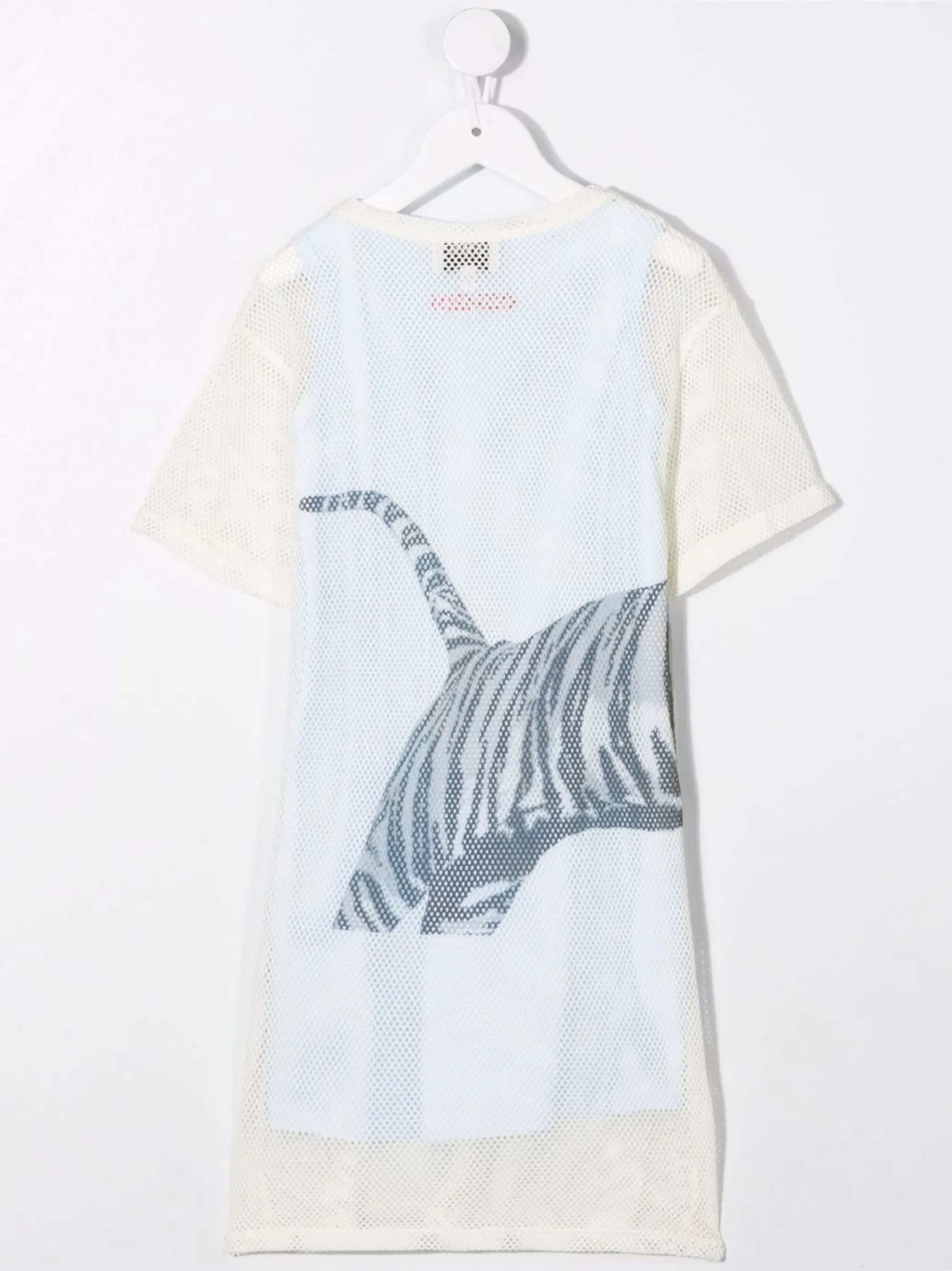Платье-футболка с принтом Kenzo Kids, нейтральный — фото 2