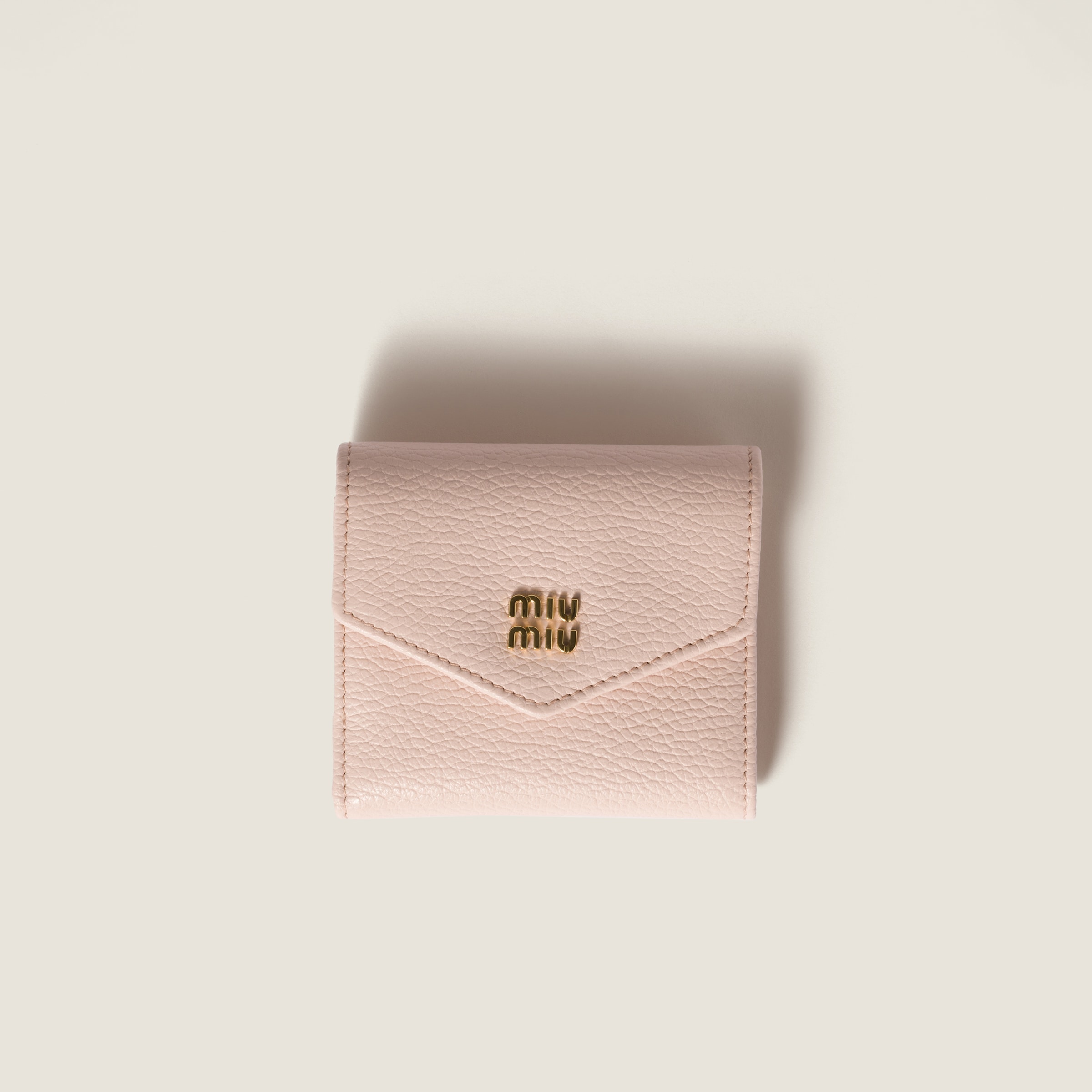 

Маленький кожаный кошелек MIU MIU, розовый