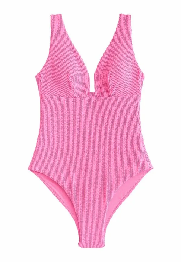 Купальник next с глубоким вырезом и эффектом утягивания живота Next, Pink