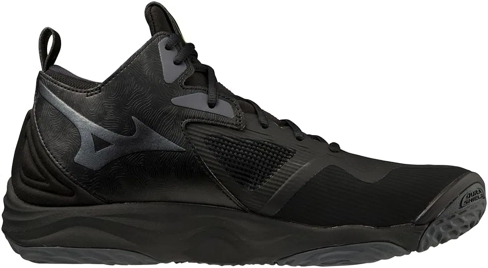 Волейбольные кроссовки Mizuno Unisex Wave Momentum 3 Mid, Black Grey — фото 3